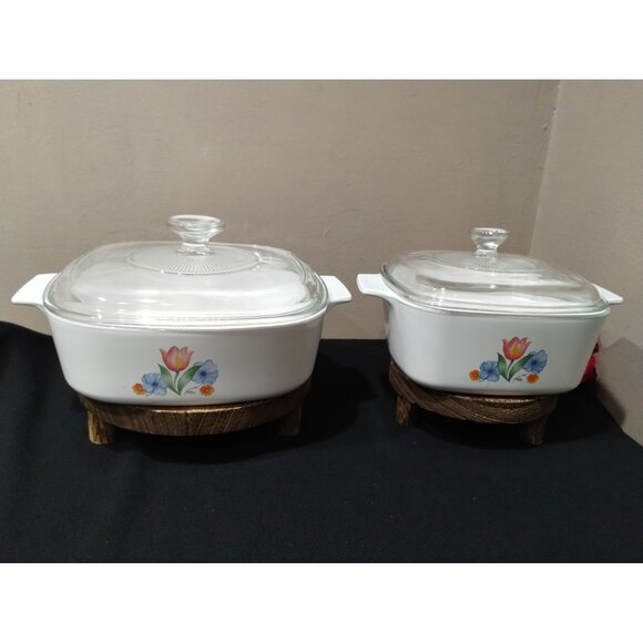 Vintage 'Fresh Cut Tulip' by CorningWare - 4 Piece Set